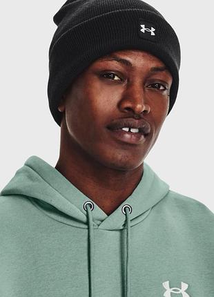 Шапка under armour halftime cuff черный, белый чол osfm 3