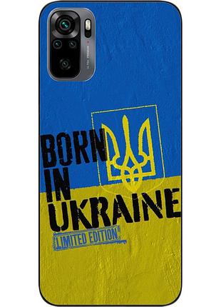 Силіконовий чохол epik для xiaomi redmi note 10s з картинкою народжений в україні