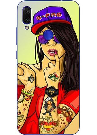 Чохол бампер для xiaomi redmi 7 з принтом cool girl