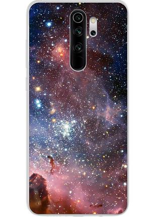 Чехол силиконовый для xiaomi redmi note 8 pro с картинкой космос
