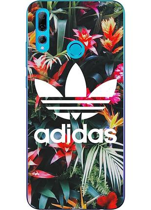Силиконовый чехол для huawei p smart plus 2019 с картинкой adidas