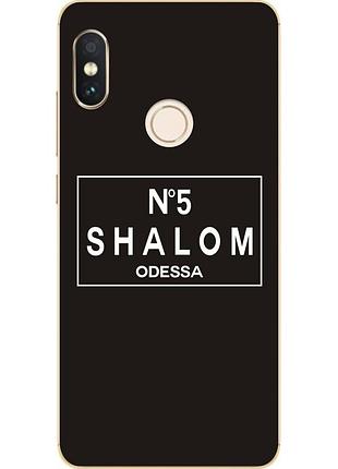 Антибрендовый силиконовый чехол для xiaomi redmi note 5 с картинкой shalom №5 odessa