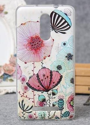 Силіконовий чохол накладка для xiaomi redmi note 3 з картинкою маки