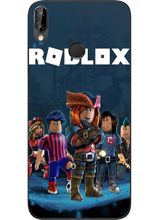 Бампер силиконовый чехол для huawei p20 lite с картинкой roblox