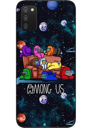 Силиконовый чехол для samsung a03s galaxy a037 с картинкой among us команда