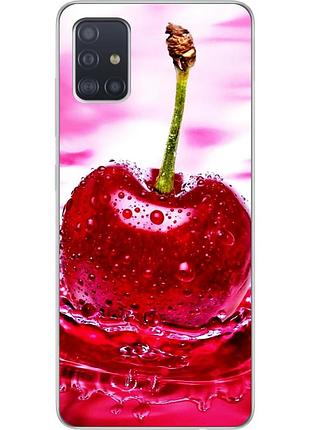 Силіконовий чохол для samsung a51 2020 galaxy a515 з картинкою вишня