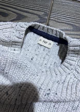 Кофта светр тепла сіра f&f 98-104см 2-3роки 6