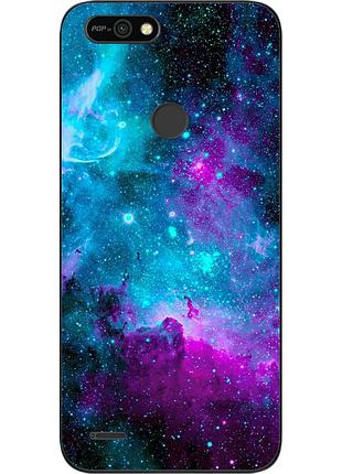 Чехол силиконовый для tecno pop 2f с картинкой космос
