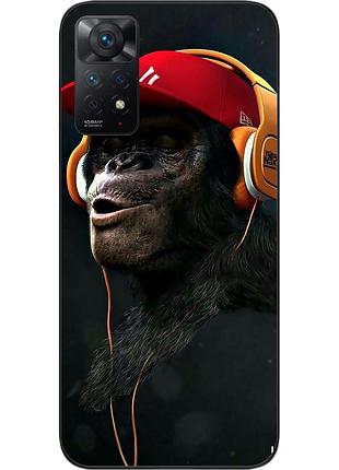 Оригинальный чехол для xiaomi redmi note 11 pro с картинкой шимпанзе