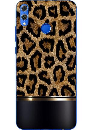 Чехол бампер для huawei honor 8x с картинкой леопардовый принт