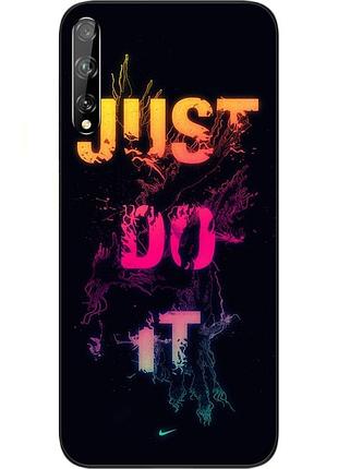 Силиконовый чехол для huawei p smart s с картинкой надпись