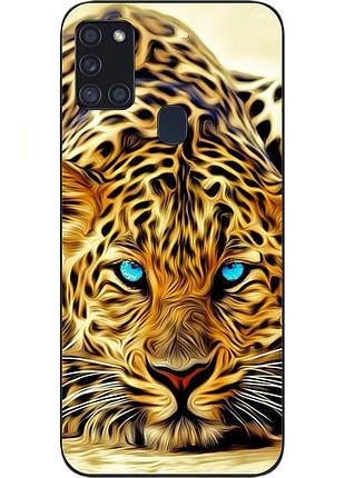 Силиконовый чехол с картинкой для samsung a21s galaxy a217f гепард