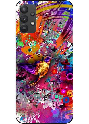Силиконовый чехол бампер для samsung a32 galaxy a325f с картинкой креатив