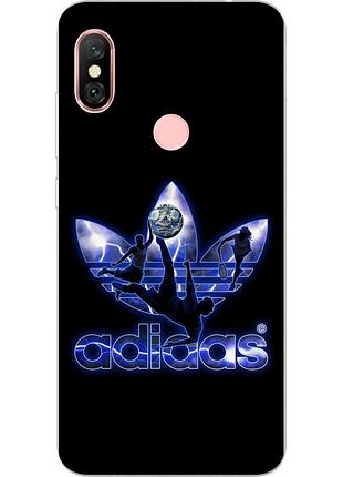 Силиконовый чехол для xiaomi redmi note 6 pro с картинкой adidas 2