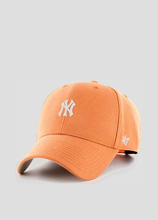 Кепка 47 brand yankees base runner snap светло-оранжевый уни osfa
