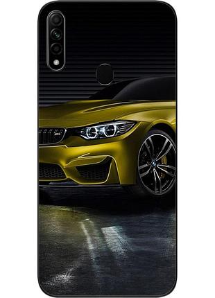 Силиконовый чехол для oppo a31 с картинкой желтая машина