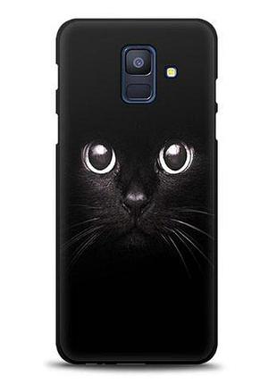 Силиконовый бампер чехол для samsung a600f galaxy a6-2018 с картинкой мордочка