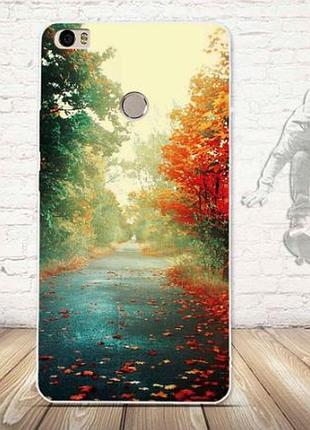 Силиконовый чехол бампер для xiaomi mi max с картинкой осень