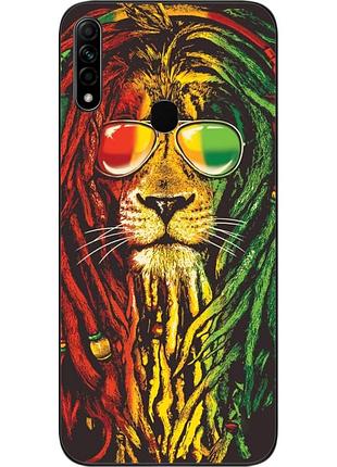 Силиконовый чехол для oppo a31 с картинкой лев растаман