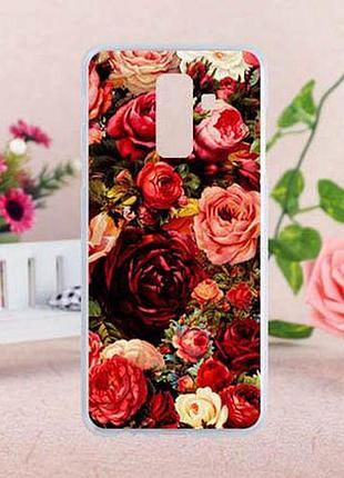 Оригінальний чохол накладка для samsung a6 plus 2018 galaxy a605f з картинкою троянди