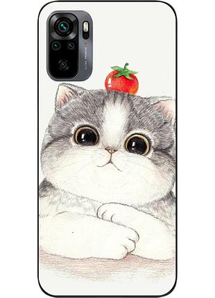 Силіконовий чохол для xiaomi redmi note 10 з картинкою кошеня