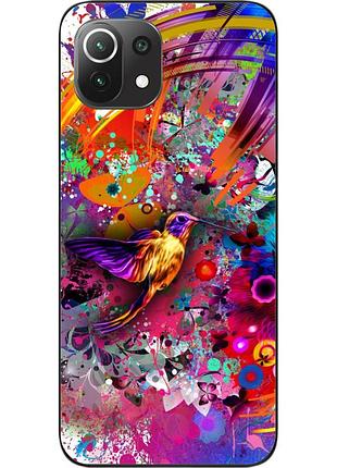 Силиконовый чехол бампер для xiaomi mi 11 lite с картинкой креатив