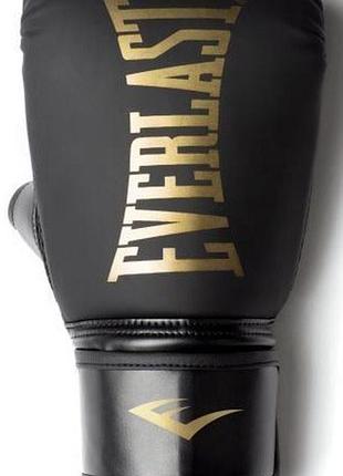 Боксерські рукавиці everlast cardio elite bag gloves чорний, золотий уні l/xl