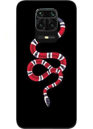Силиконовый чехол бампер для xiaomi redmi note 9s / note 9 pro с картинкой змея