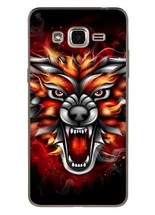 Силіконовий бампер для samsung galaxy j2 prime g532f з картинкою лев