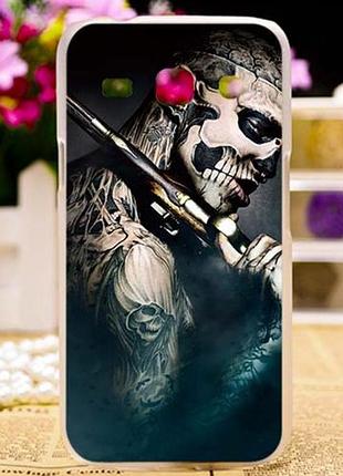 Бампер силиконовый чехол для samsung galaxy g350 star advance с картинкой скелет