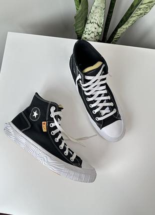🍒converse  from chuck високі текстильні кеди на платформі 3