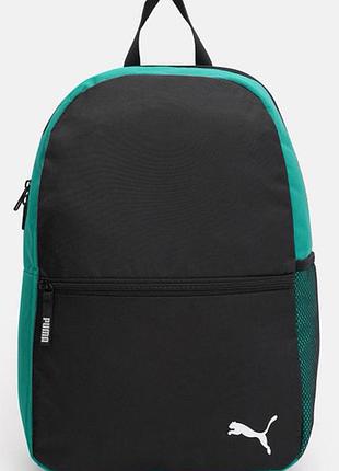 Рюкзак puma teamgoal backpack core 17l черный, зелёный уни 12x30x42 см