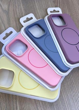 Силіконовий чохол з magsafe для iphone 11 - 16 pro max