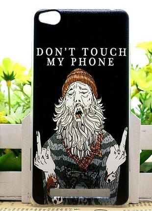 Силиконовый чехол накладка для xiaomi redmi 3 с картинкой don't touch