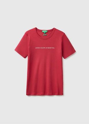 Жіноча синя пряма футболка benetton 0e2, xl