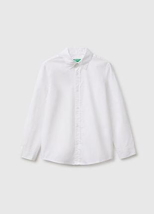 Дитяча біла прямий укорочена сорочка benetton el