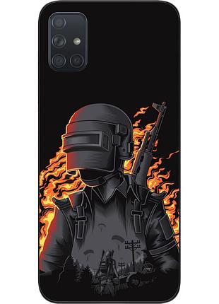 Силиконовый чехол для samsung a71 galaxy a715f с картинкой pubg