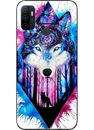 Силіконовий чохол для oppo a53 з картинкою красивий вовк