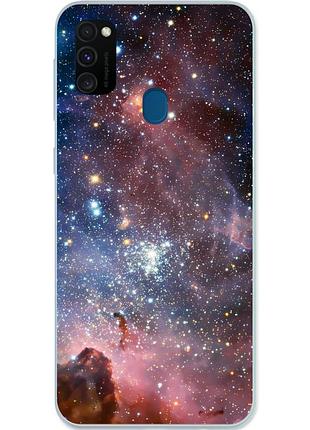 Чехол силиконовый для samsung m30s galaxy m307f с картинкой космос