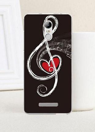 Силіконовий чохол накладка для xiaomi redmi note 3 з картинкою скрипковий ключ