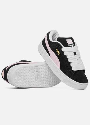 Puma suede xl black pink 5