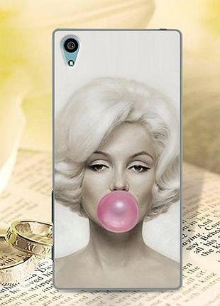 Бампер силиконовый чехол для sony xperia l1 g3312 с картинкой монро