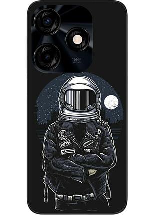 Силиконовый чехол бампер epik для tecno spark 10c (ki5m) с картинкой космонавт и луна