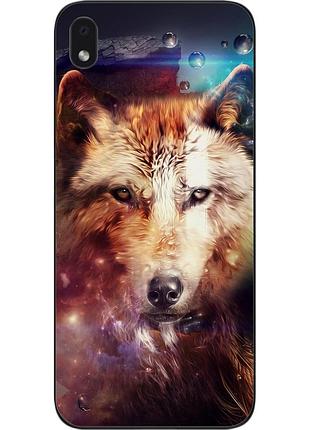 Силиконовый чехол для samsung galaxy a01 core a013f с картинкой космический волк