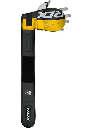 Тренировочные перчатки rdx grappling gloves rex t6 plus черный, желтый, белый xl (ggr-t6y) 4