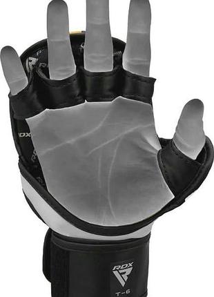 Тренировочные перчатки rdx grappling gloves rex t6 plus черный, желтый, белый xl (ggr-t6y) 8