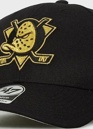 Кепка mvp 47 brand anaheim ducks metallic snap чорний one size (mtlcs25wbp-bkc)