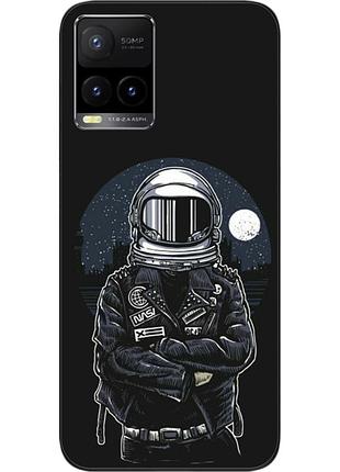Силиконовый чехол бампер epik для vivo y33s с картинкой космонавт и луна