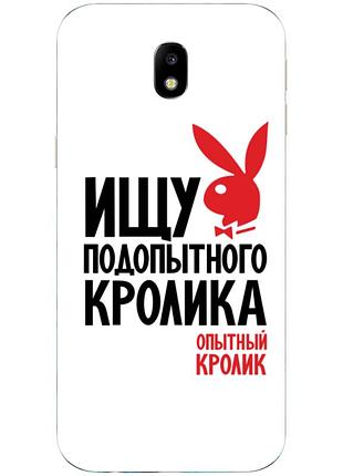 Силіконовий чохол бампер для samsung galaxy j3 2018 з картинкою кролик