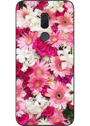 Чехол силиконовый для huawei mate 10 lite с картинкой цветы